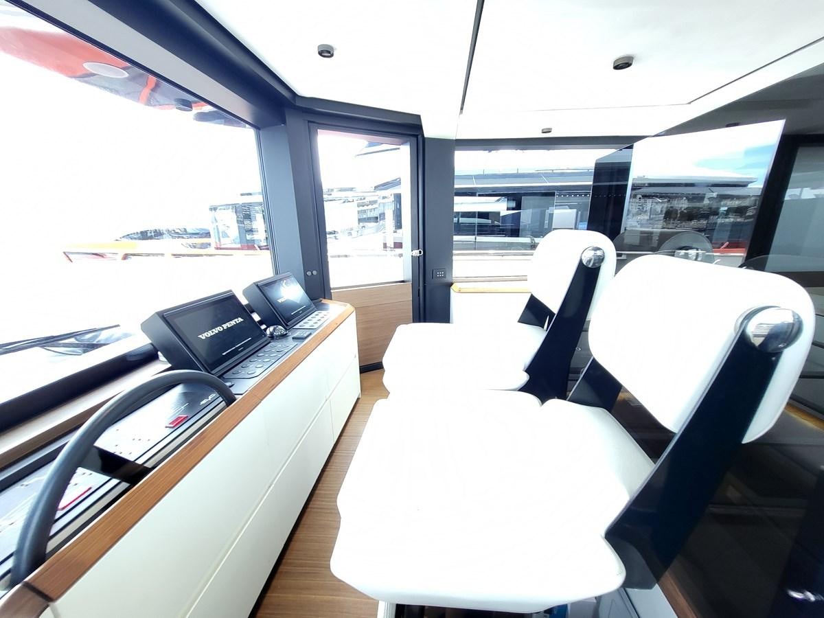 inside of a vehicle aboard EVO V8  Yacht for Sale