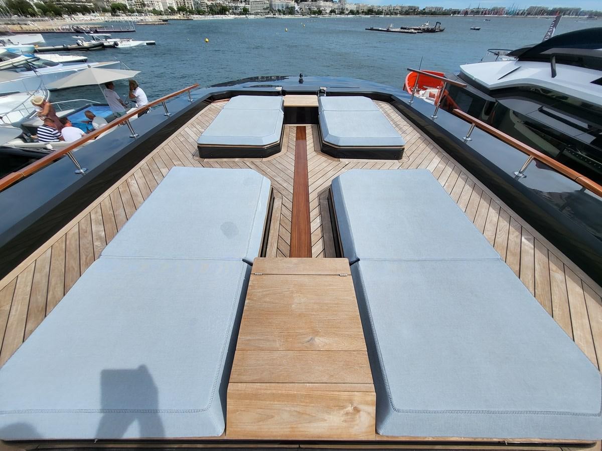 a dock with boats on it aboard EVO V8  Yacht for Sale