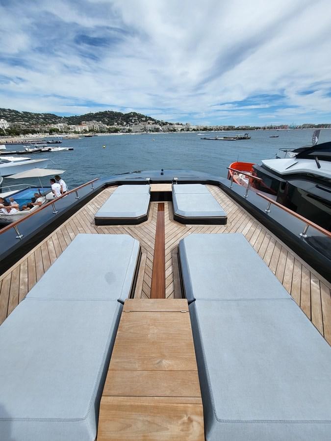 a dock with boats on it aboard EVO V8  Yacht for Sale