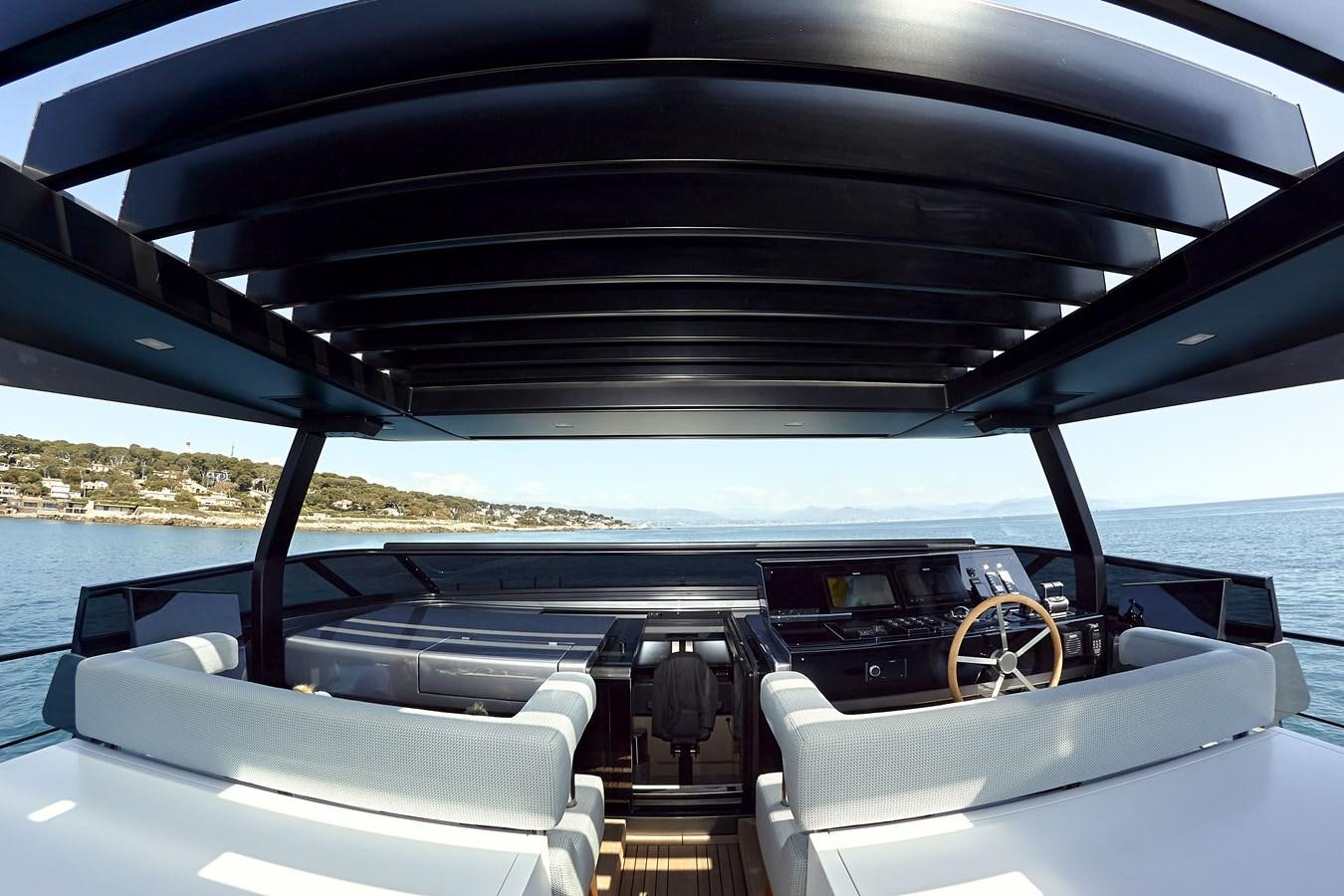 inside of a car aboard SL96A Yacht for Sale
