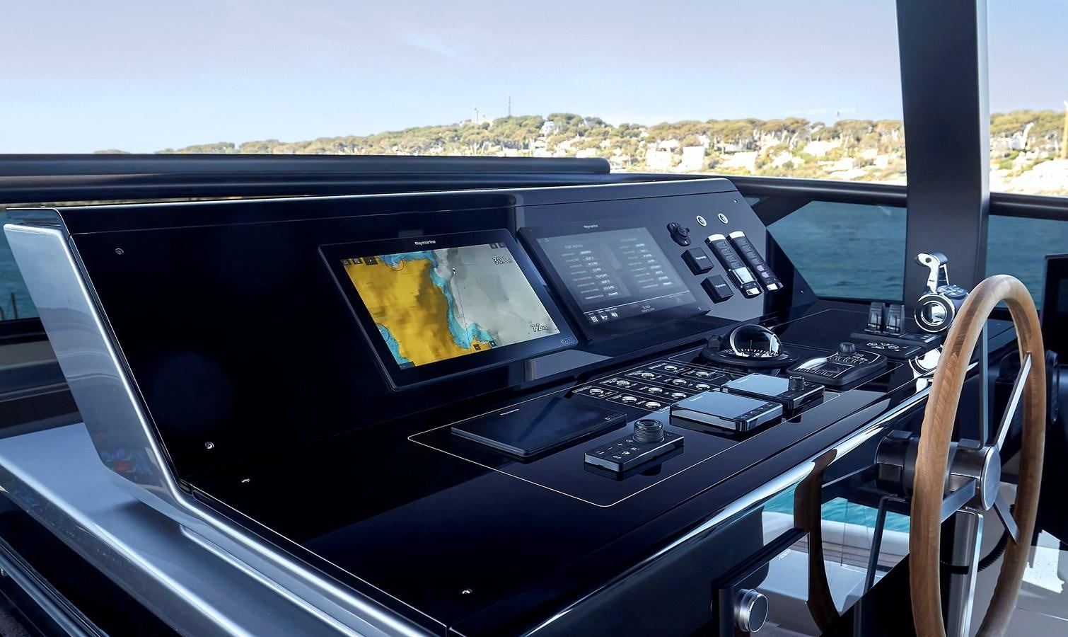 inside of a car aboard SL96A Yacht for Sale