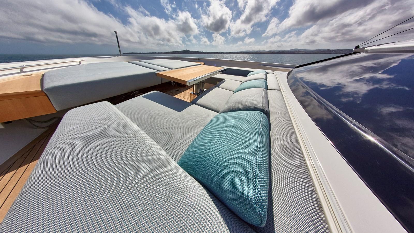 a view of the sky from the cockpit of a plane aboard SL96A Yacht for Sale