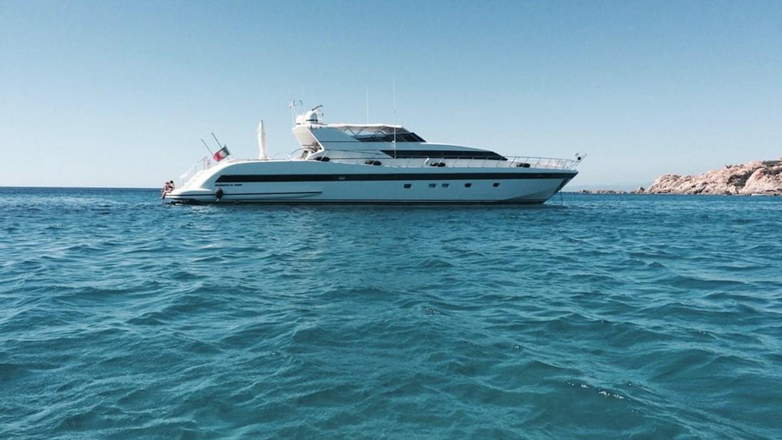 a boat in the water aboard BIRD OF PREY  Yacht for Sale