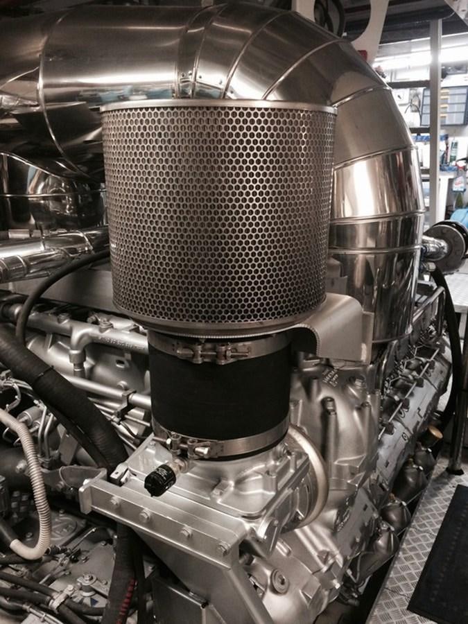 a metal machine with a metal frame aboard BIRD OF PREY  Yacht for Sale