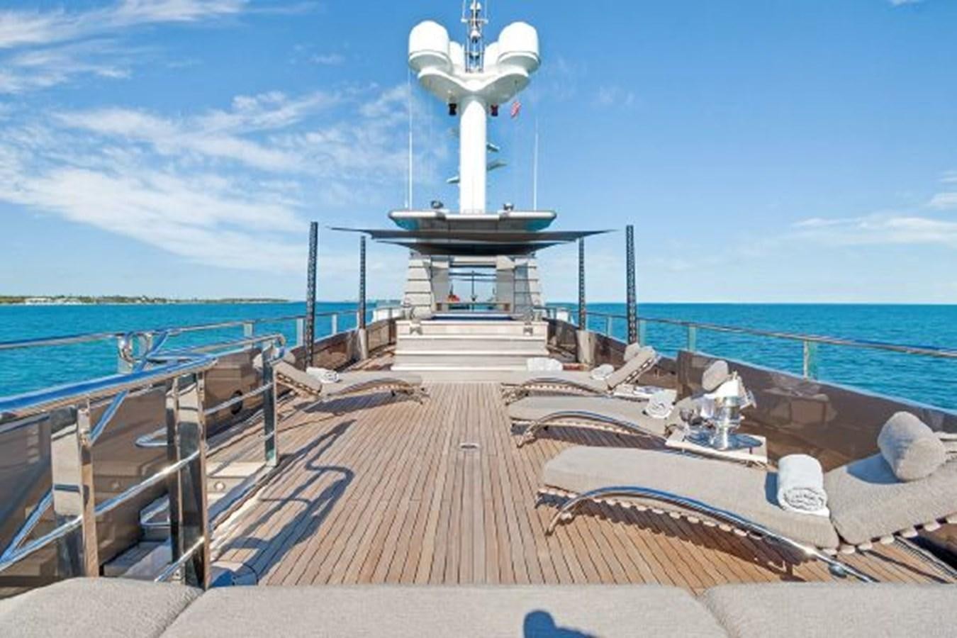 a dock with a white tower and a white tower on it aboard 174 OCEANFAST MOTOR YACHT Yacht for Sale