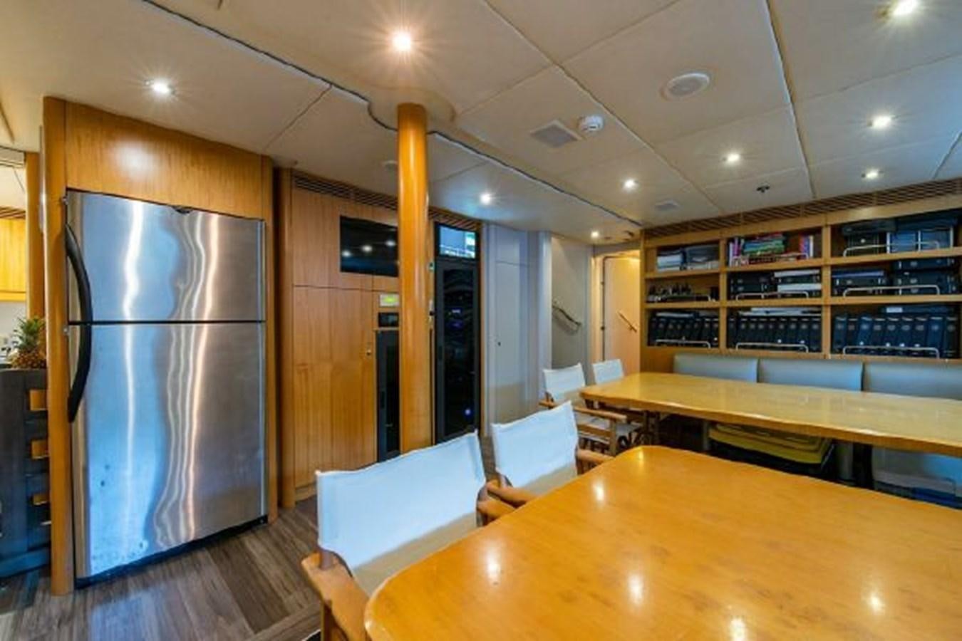 a large kitchen with a large refrigerator aboard 174 OCEANFAST MOTOR YACHT Yacht for Sale