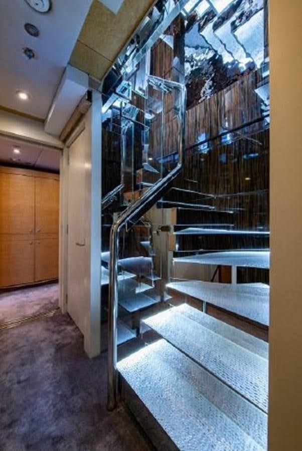 a hallway with several bunk beds aboard 174 OCEANFAST MOTOR YACHT Yacht for Sale