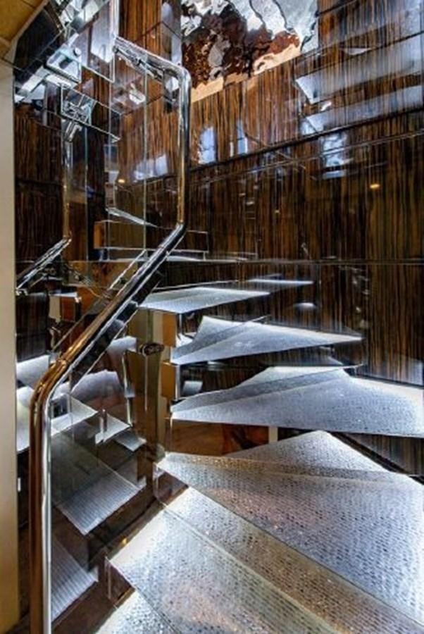 a room with wooden bunk beds aboard 174 OCEANFAST MOTOR YACHT Yacht for Sale