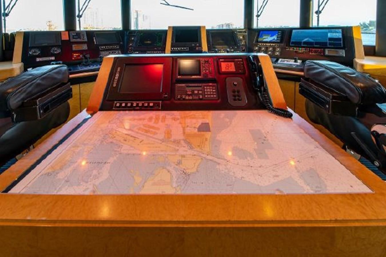a table with electronics on it aboard 174 OCEANFAST MOTOR YACHT Yacht for Sale