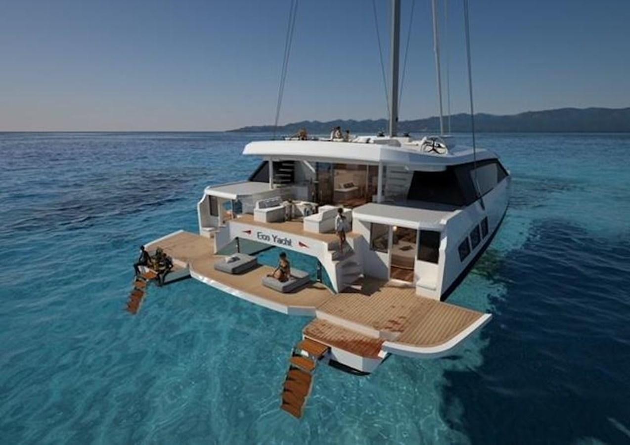 a boat on the water aboard ALUMINUM HYBRID-SOLARSAIL ECO Yacht for Sale