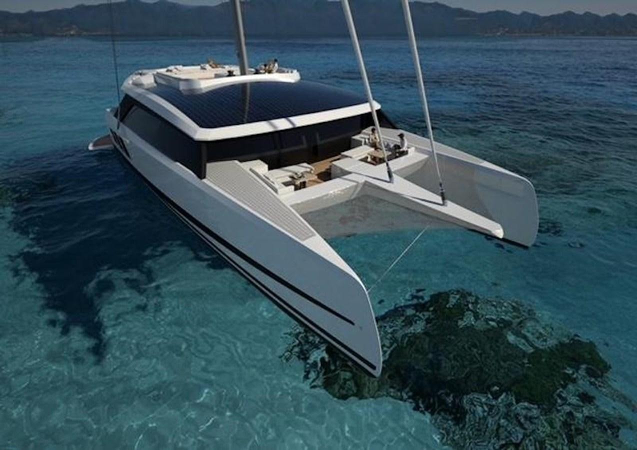 a boat on the water aboard ALUMINUM HYBRID-SOLARSAIL ECO Yacht for Sale