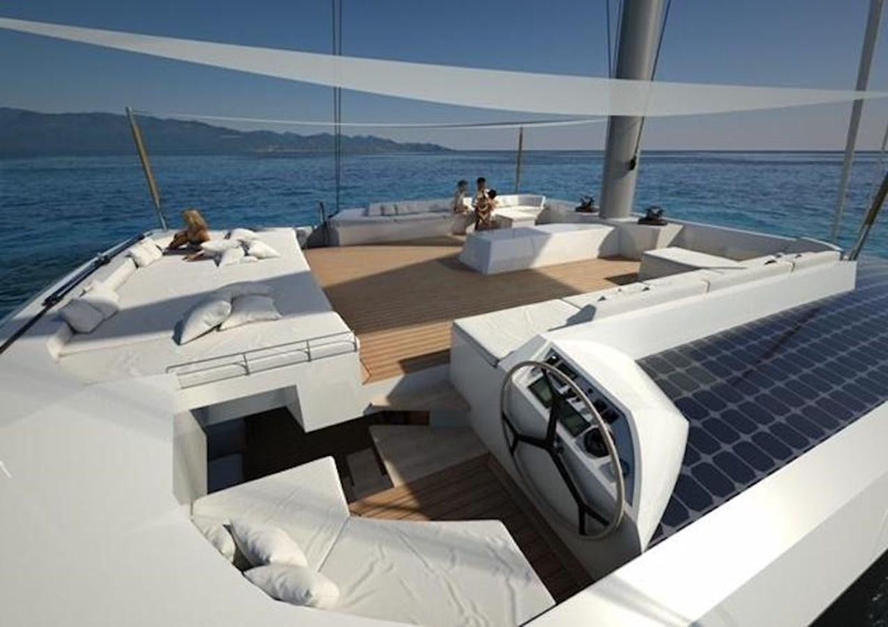 a boat on the water aboard ALUMINUM HYBRID-SOLARSAIL ECO Yacht for Sale