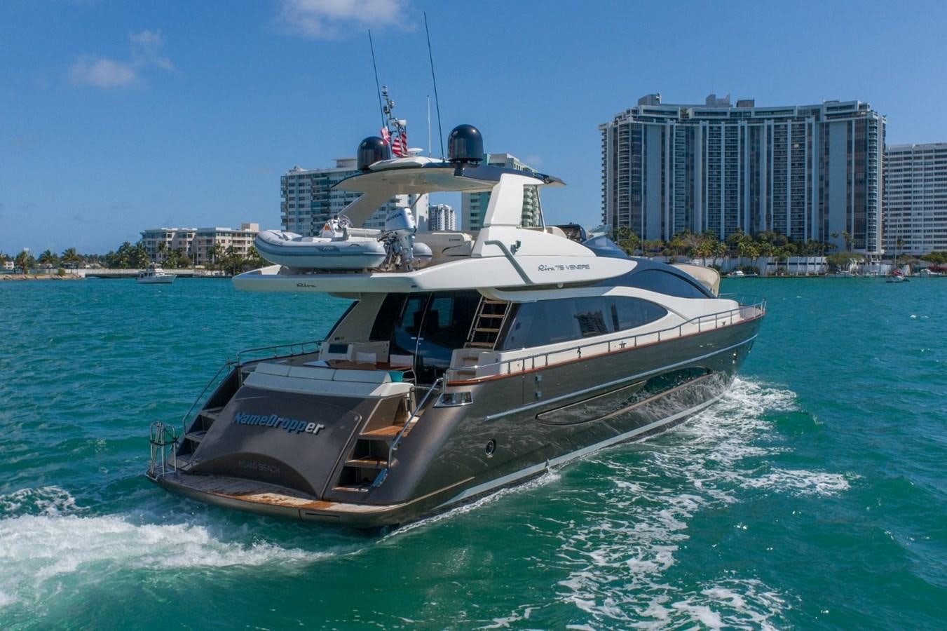 a boat on the water aboard NAMEDROPPER Yacht for Sale
