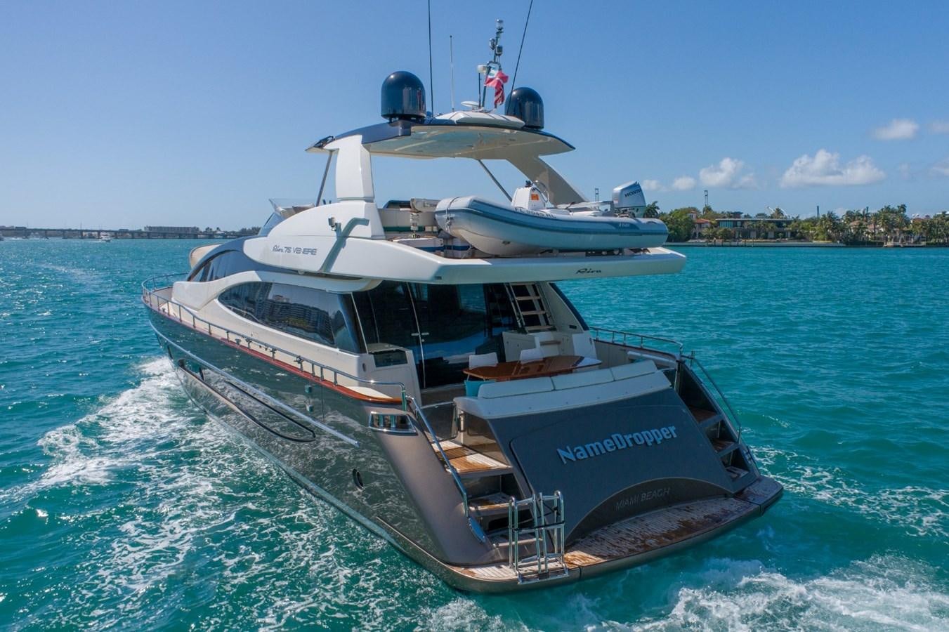a boat on the water aboard NAMEDROPPER Yacht for Sale