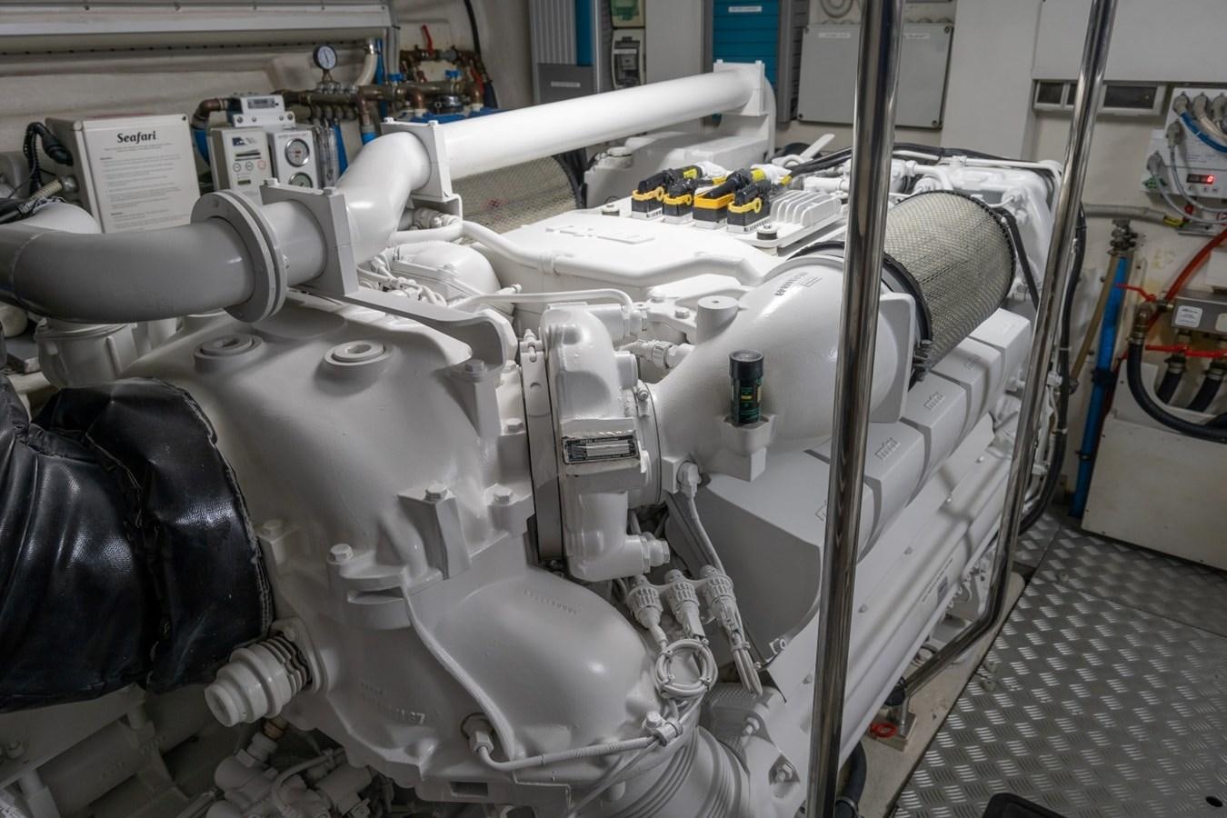 a machine with a large metal pipe aboard NAMEDROPPER Yacht for Sale