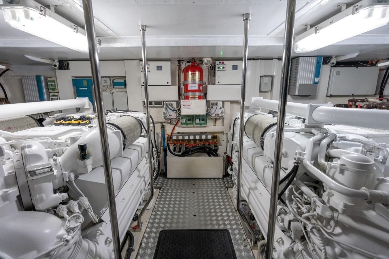 a room with machinery aboard NAMEDROPPER Yacht for Sale