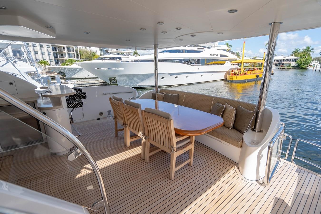 a boat on a deck aboard SPREZZATURA Yacht for Sale
