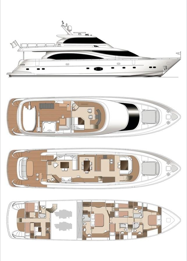 engineering drawing aboard SPREZZATURA Yacht for Sale