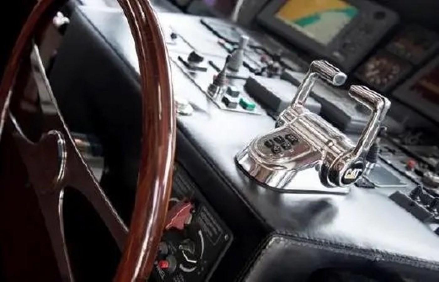 the inside of a car aboard GRAND AZURE  Yacht for Sale