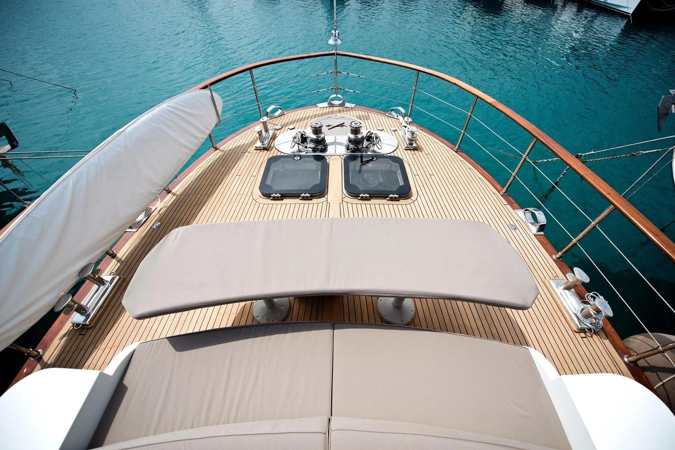 a boat on the water aboard GRAND AZURE  Yacht for Sale