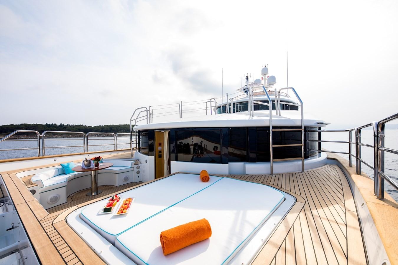 a boat on a deck aboard BLUE VISION Yacht for Charter