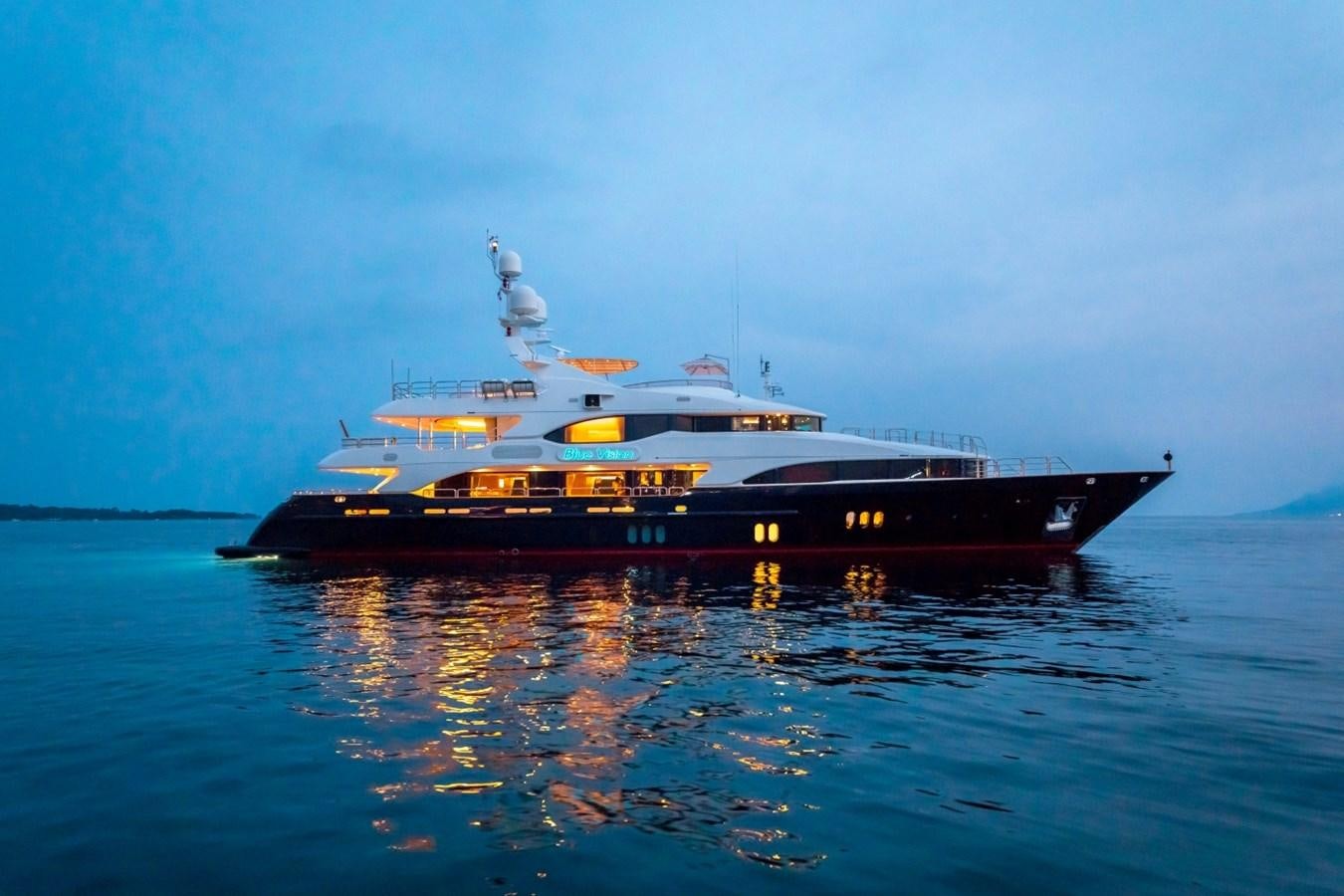 a large ship in the water aboard BLUE VISION Yacht for Charter