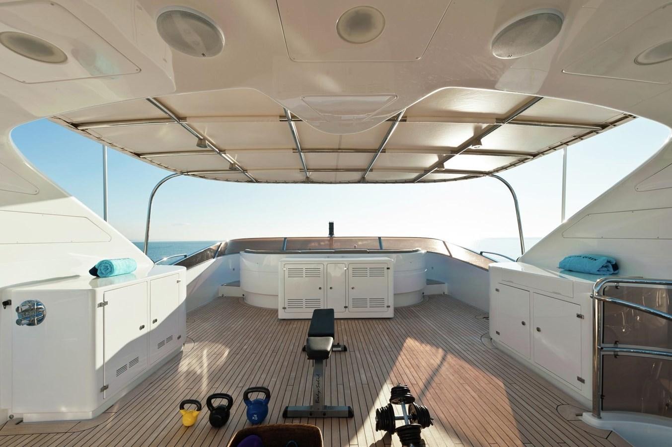 inside of a space ship aboard SOHO Yacht for Charter