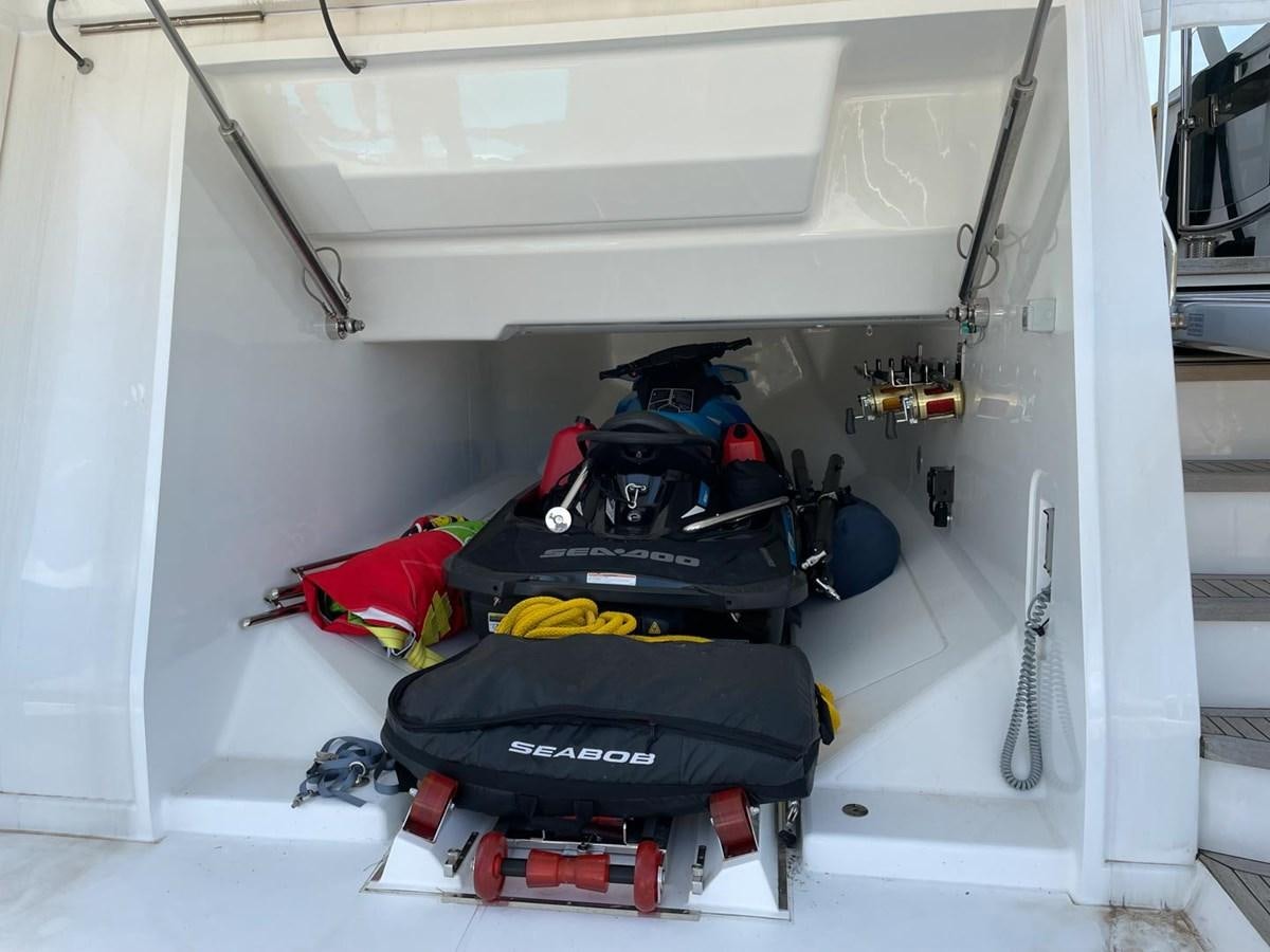 luggage on a cart aboard AFON Yacht for Sale