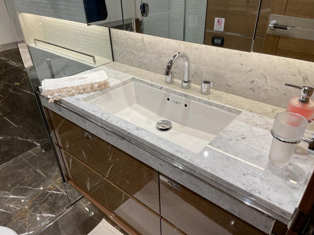 a bathroom with a sink aboard AFON Yacht for Sale