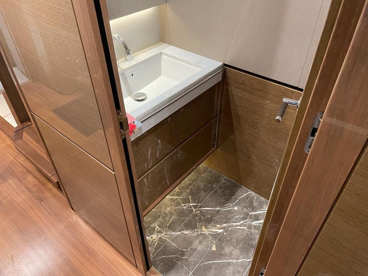 a bathroom with a sink aboard AFON Yacht for Sale