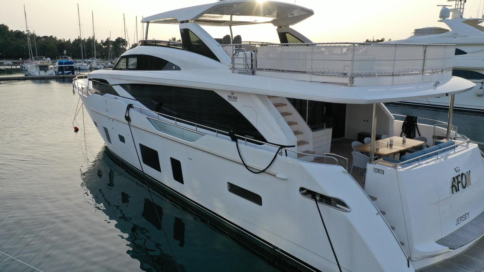 a boat in the water aboard AFON Yacht for Sale