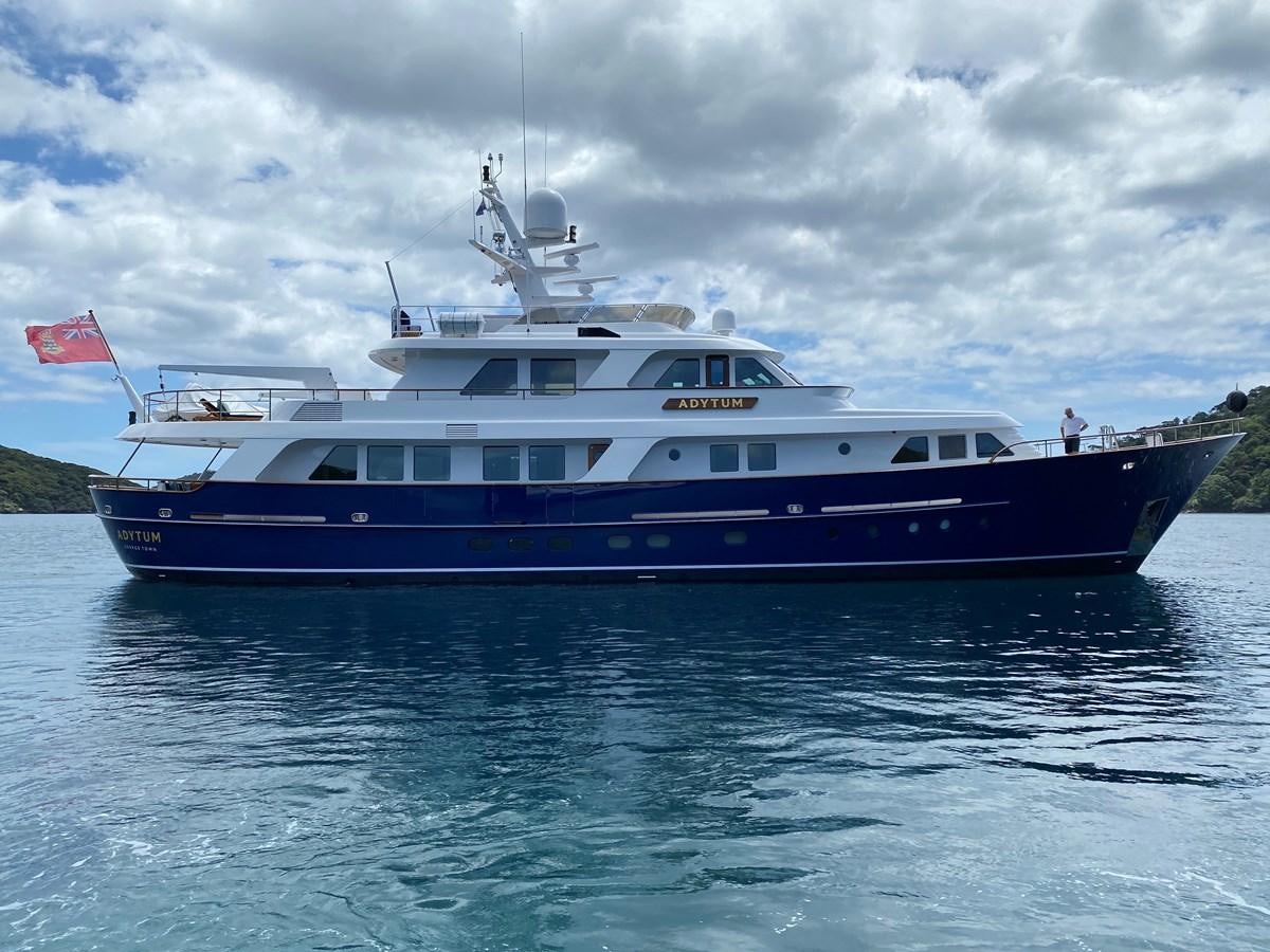 a boat in the water aboard ADYTUM Yacht for Sale