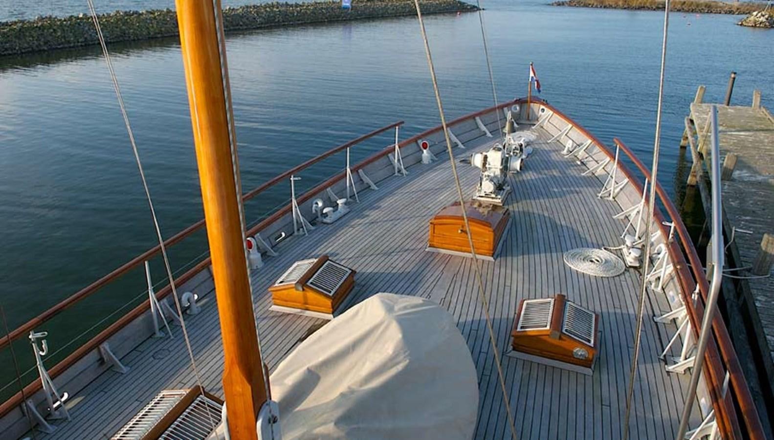 a large ship with a deck aboard ATALANTA J Yacht for Sale