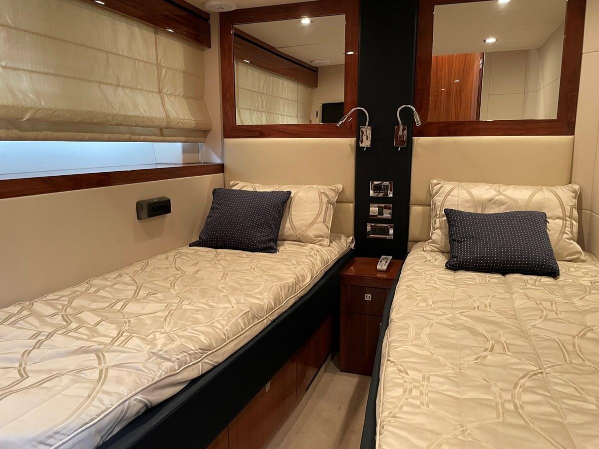 a room with two beds aboard GRACE ELLEN Yacht for Sale