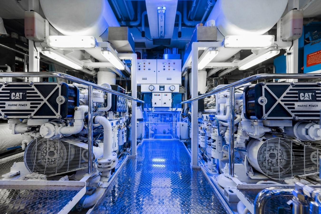 a large room with several machines aboard LUCKY US Yacht for Sale