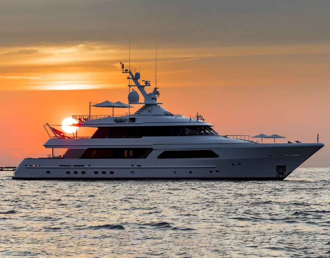 a boat in the water aboard LUCKY US Yacht for Sale