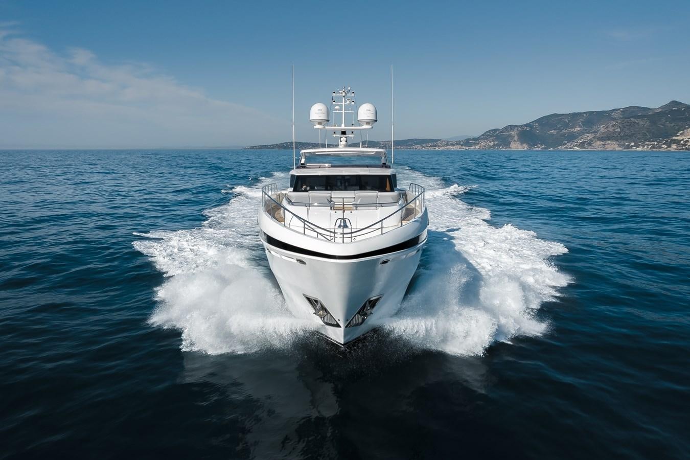 a boat on the water aboard RIVIERA LIVING Yacht for Sale