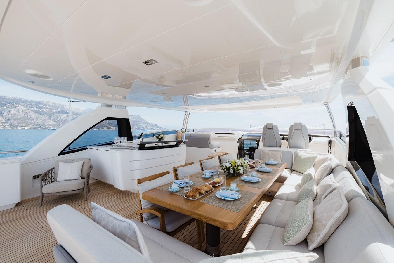 a yacht in the sea aboard RIVIERA LIVING Yacht for Sale