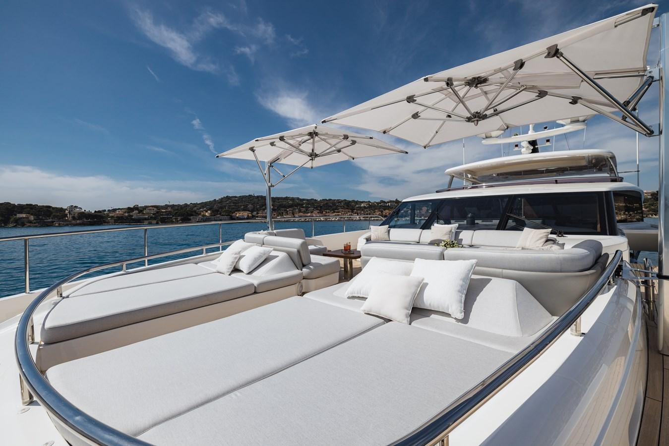 a boat on the water aboard RIVIERA LIVING Yacht for Sale