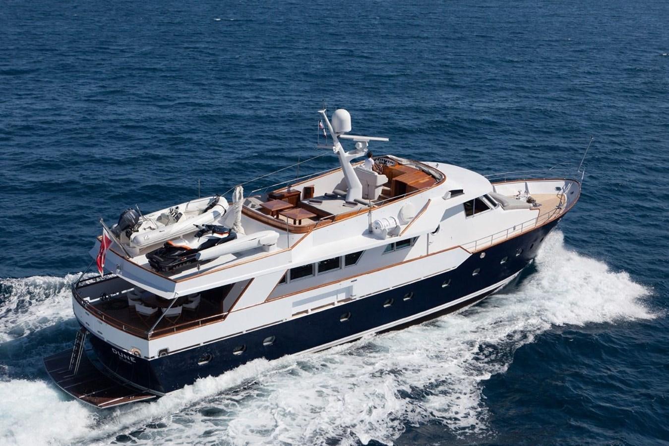a boat on the water aboard DUNE Yacht for Sale