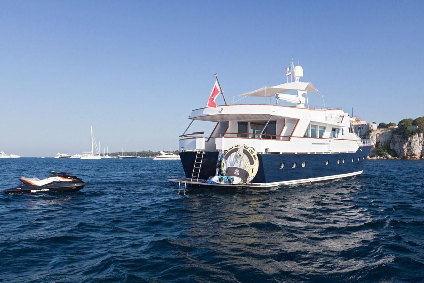 a boat in the water aboard DUNE Yacht for Sale