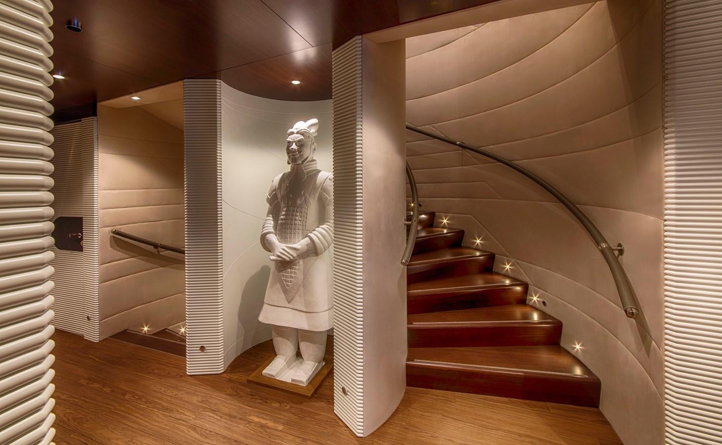 a statue in a room aboard KATINA Yacht for Charter