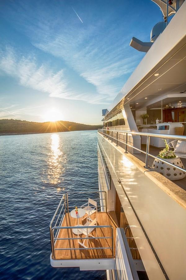 a boat on the water aboard KATINA Yacht for Charter