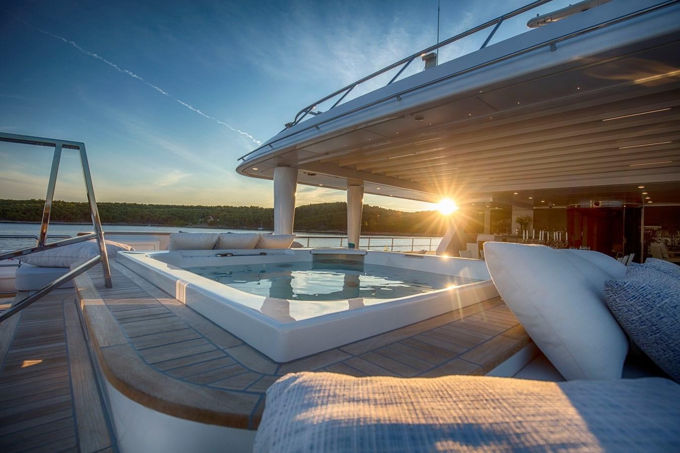 a pool on a deck aboard KATINA Yacht for Charter