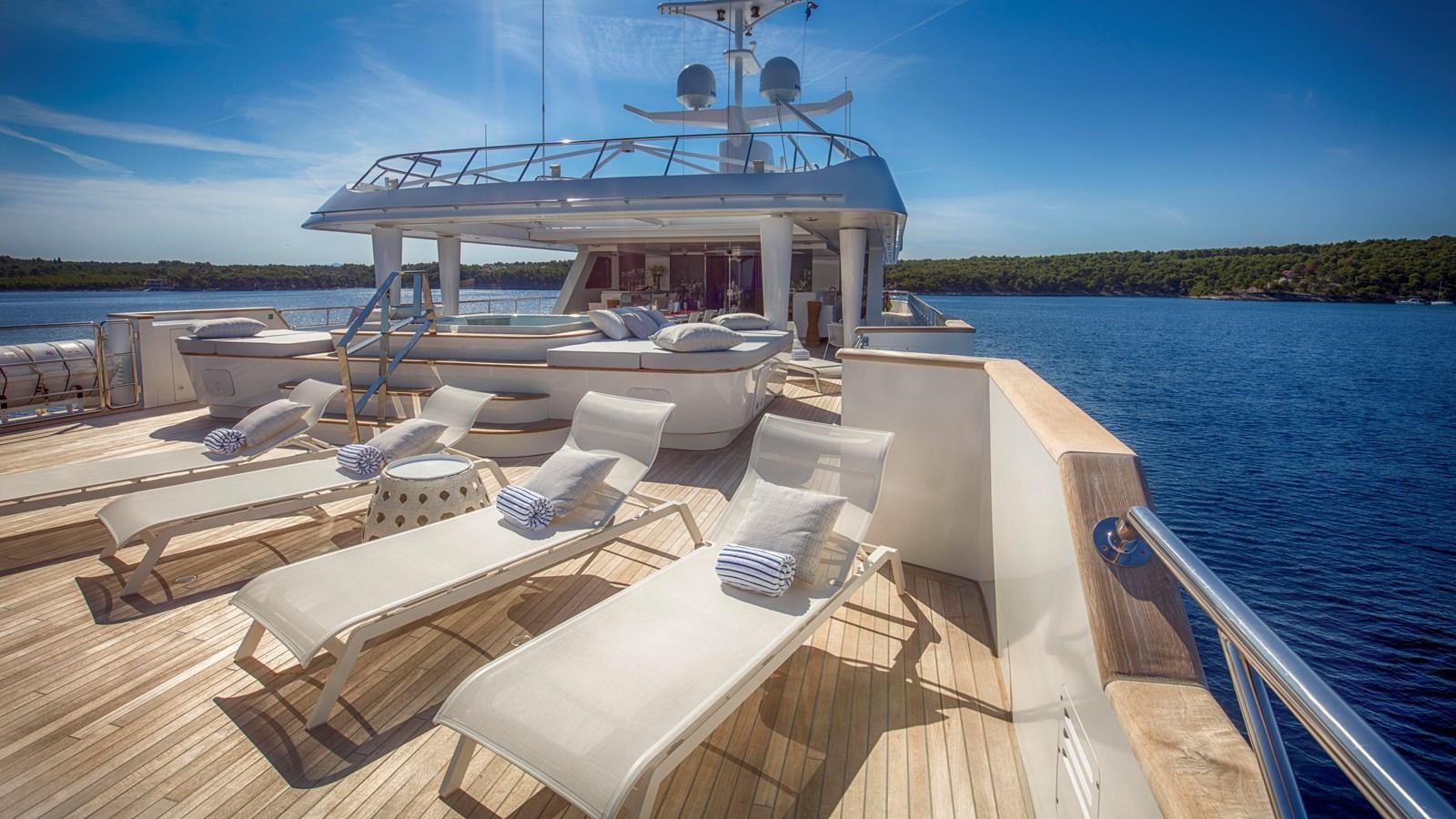 a boat on the water aboard KATINA Yacht for Charter