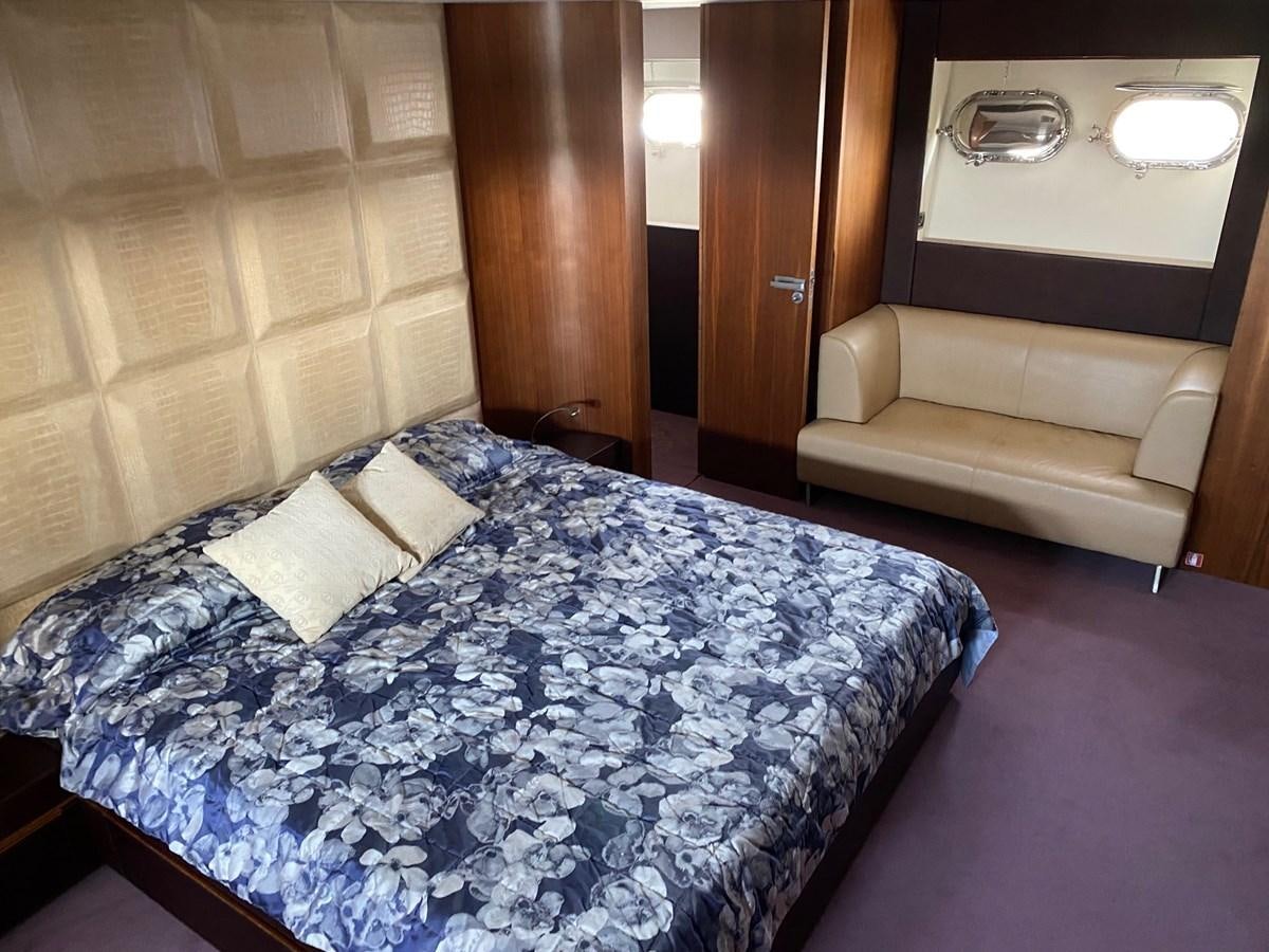 a bed in a room aboard GINEVRA Yacht for Sale