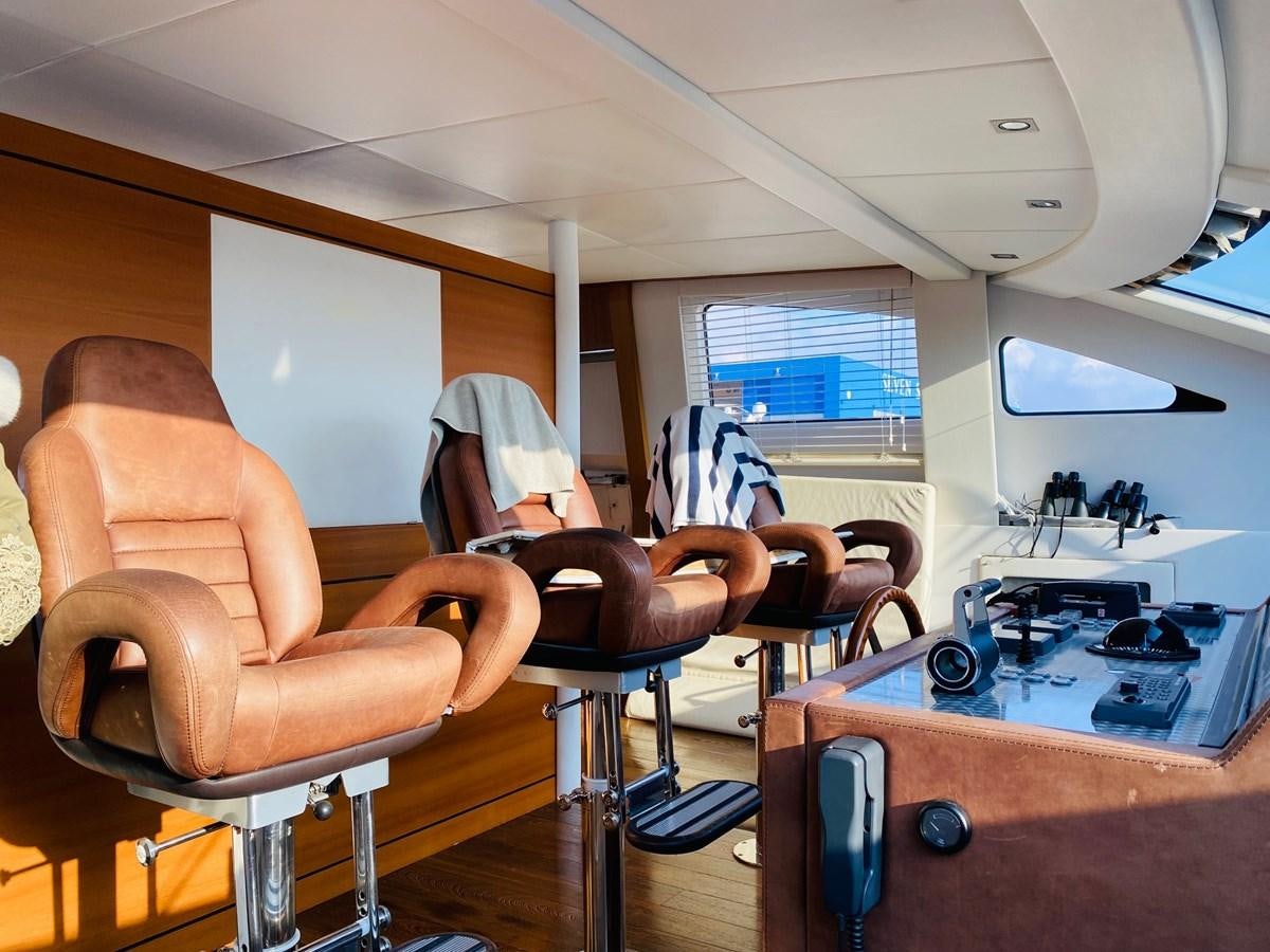 a room with chairs and desks aboard GINEVRA Yacht for Sale