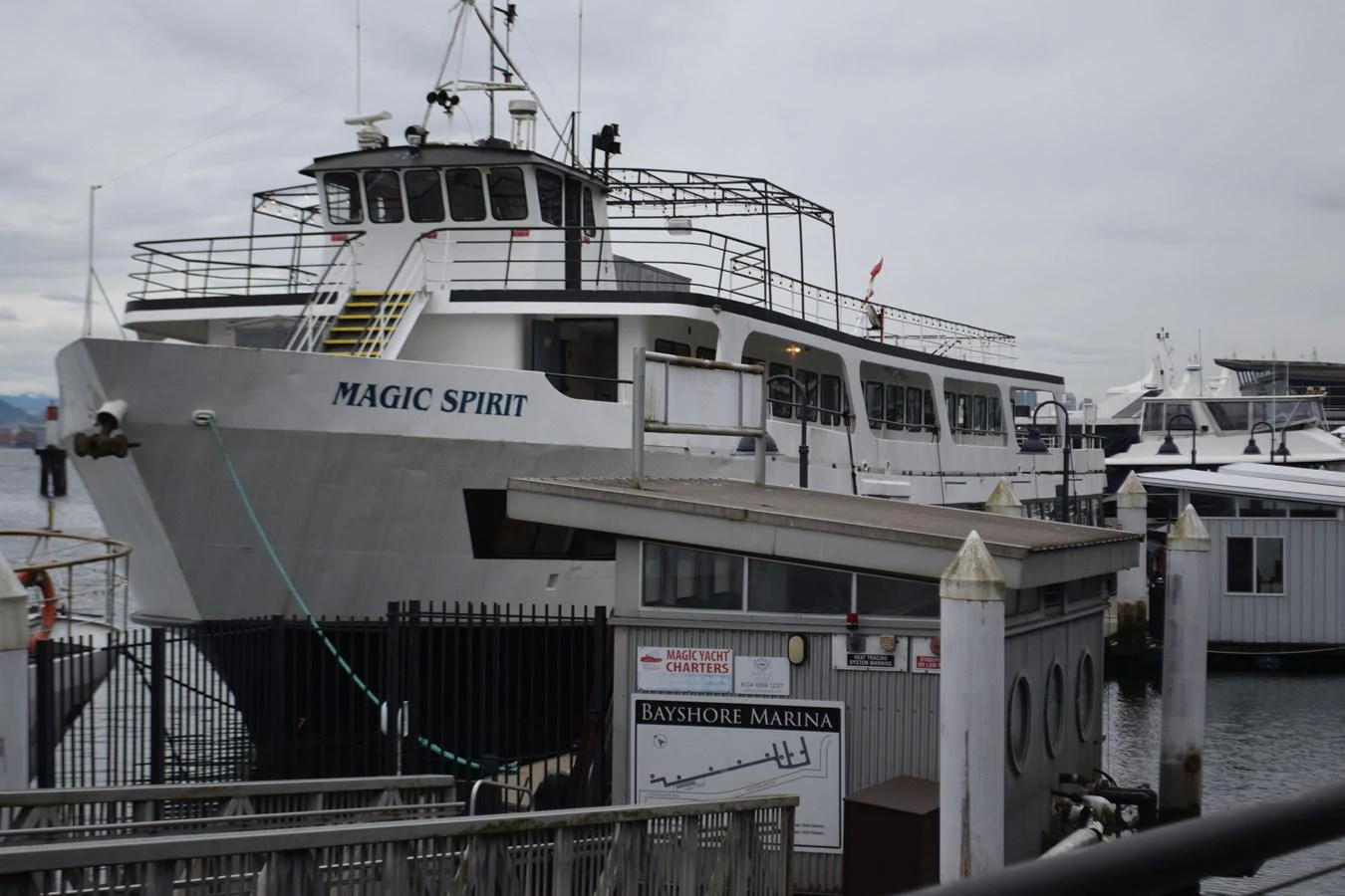 a large white boat aboard MAGIC SPIRIT Yacht for Sale