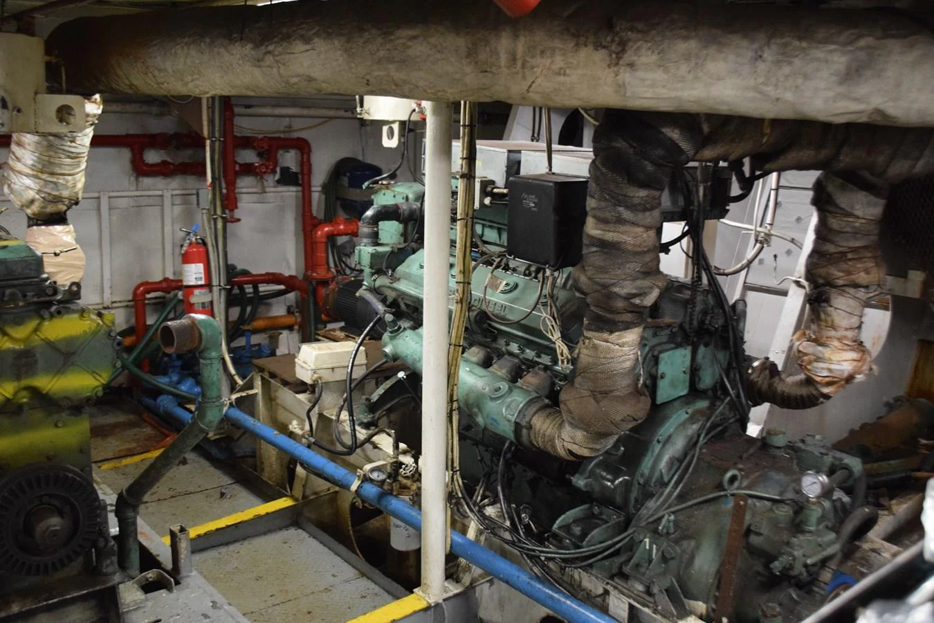 a large machine with a large pipe aboard MAGIC SPIRIT Yacht for Sale