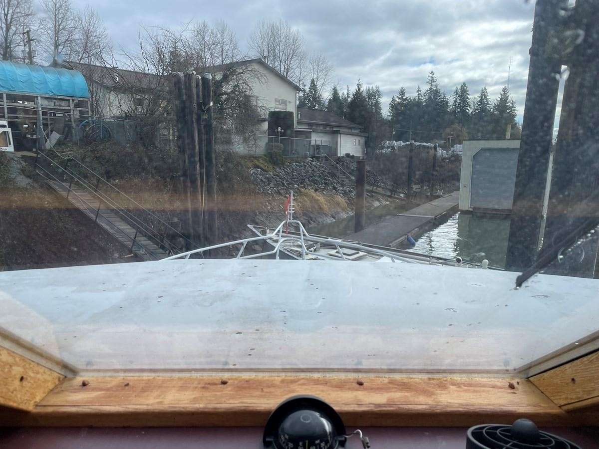 a roof with a hole in it aboard MAGIC MOMENT Yacht for Sale